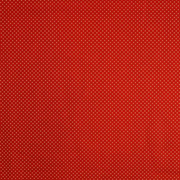 Baumwolldruck Goldglitzerpunkte Ø 1mm auf Rot